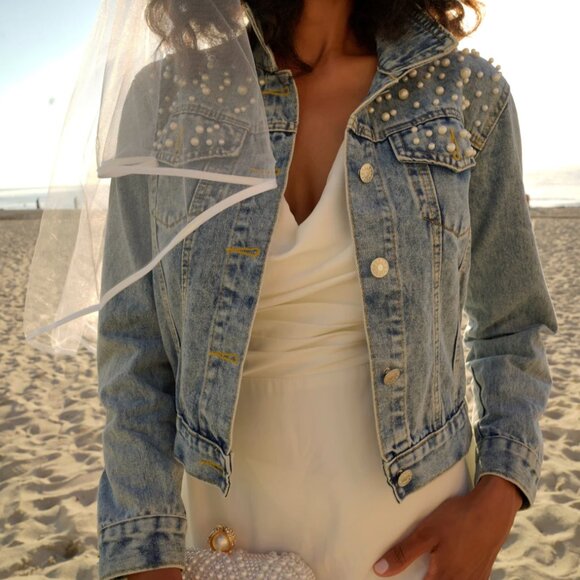 Bridal Jean Jacket - Picture 2 of 2